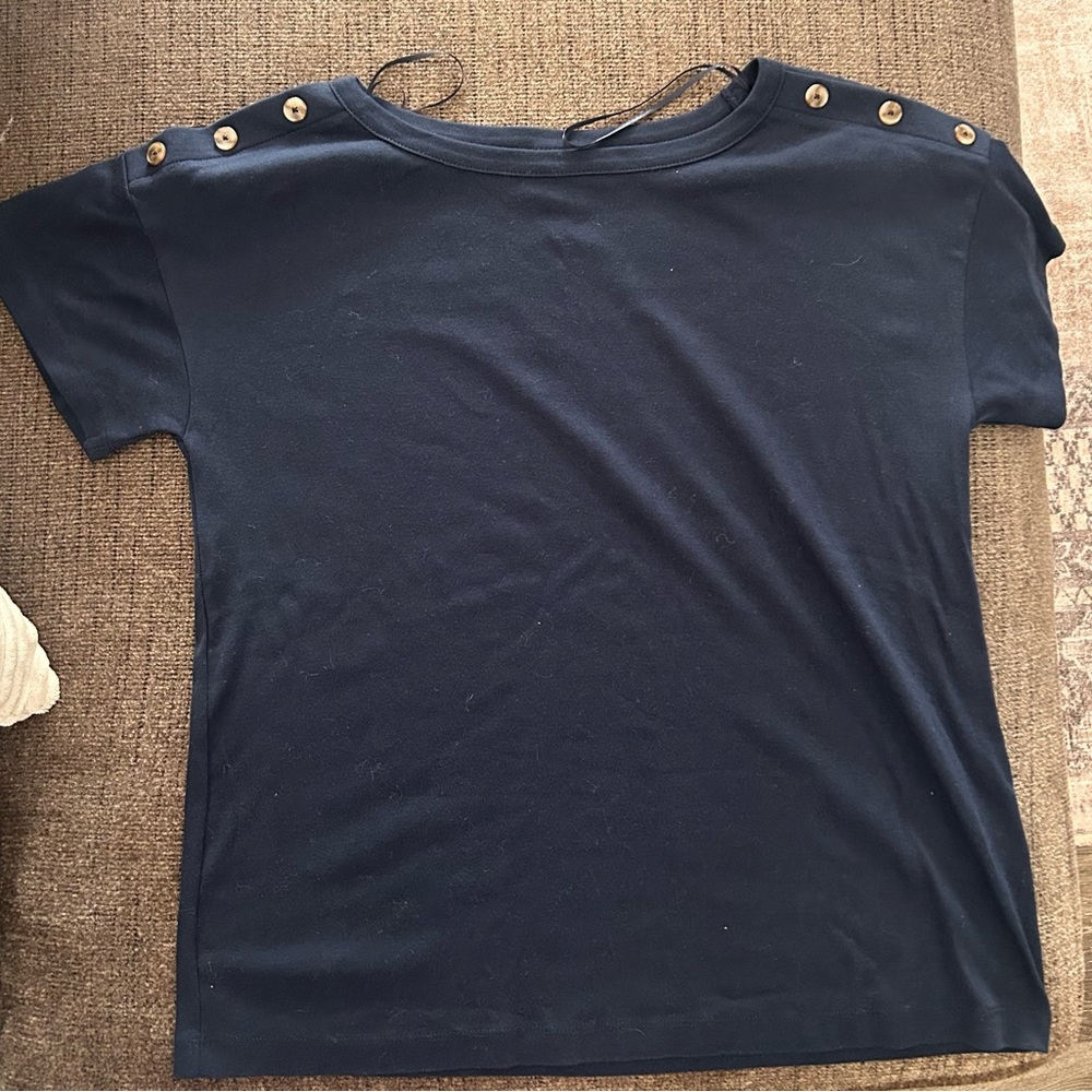 Style & Co. Navy Blue Short Sleeve Top